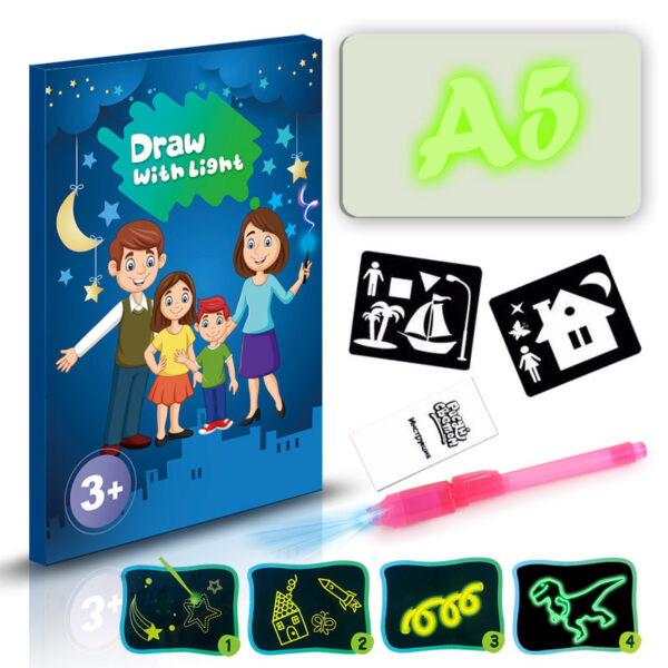 Educational Toy Drawing Pad 3D Magic 8 Light Effects Puzzle Board gift - Image 6