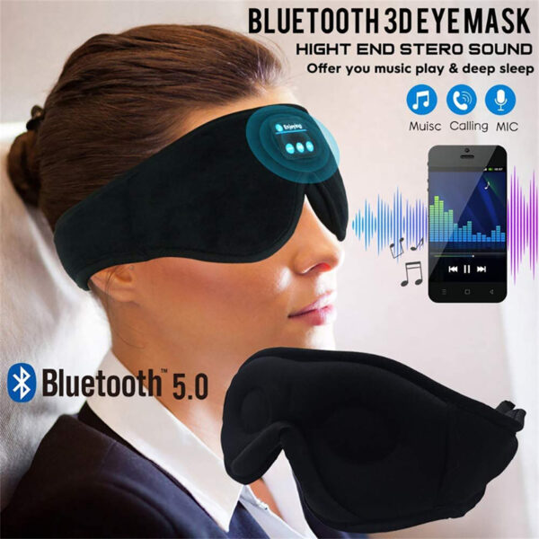 Blackout Sleep Mask with Stereo Music and Wireless Calls Hight function power