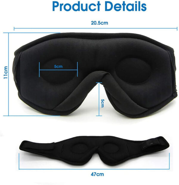 Blackout Sleep Mask with Stereo Music and Wireless Calls Hight function power - Image 3