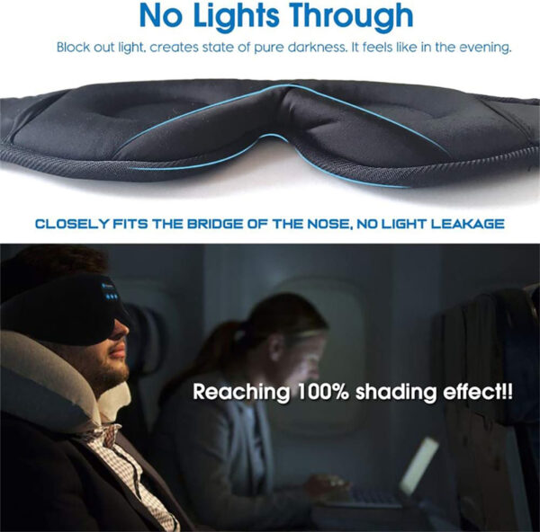 Blackout Sleep Mask with Stereo Music and Wireless Calls Hight function power - Image 5