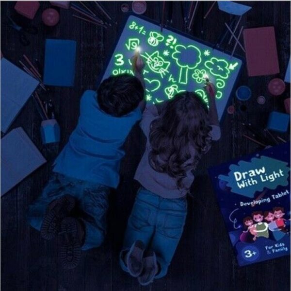 Educational Toy Drawing Pad 3D Magic 8 Light Effects Puzzle Board gift - Image 7