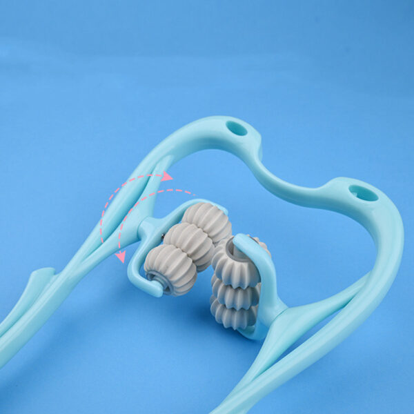 Multifunctional Manual Six-wheel Neck Massager Massage Relieve Roller - Image 4