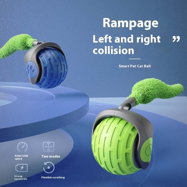 New Interactive Cat Toys Ball Auto Electric Rolling Ball Toys For Cat Kitty - Image 2