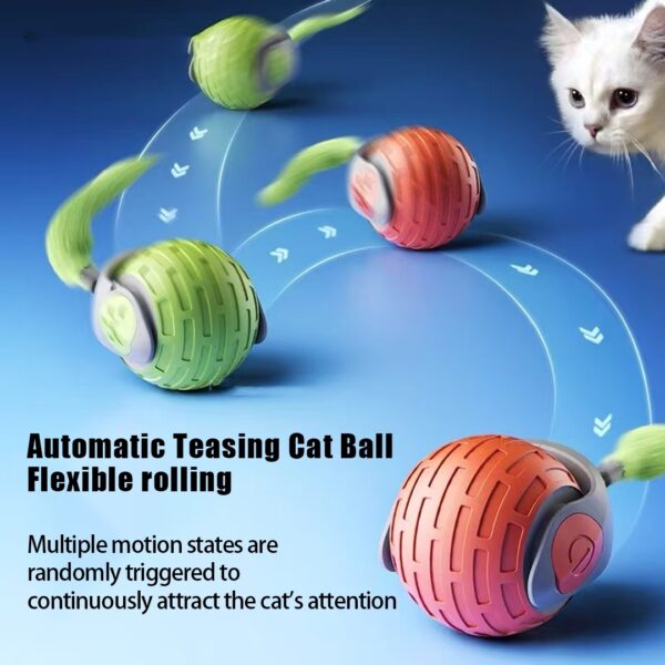 New Interactive Cat Toys Ball Auto Electric Rolling Ball Toys For Cat Kitty - Image 9