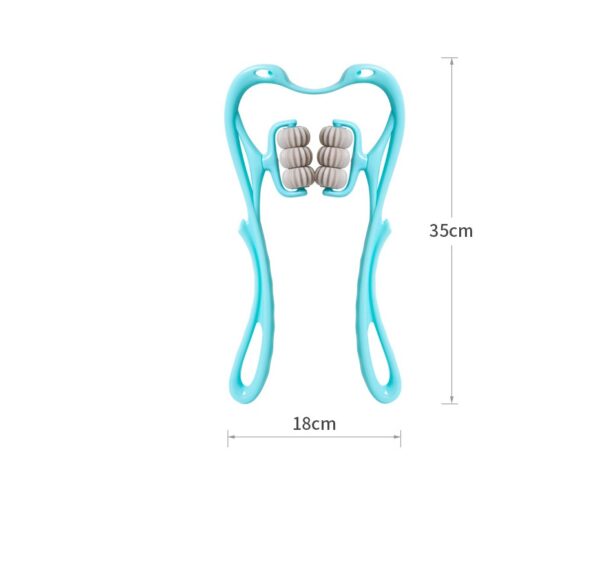 Multifunctional Manual Six-wheel Neck Massager Massage Relieve Roller - Image 2