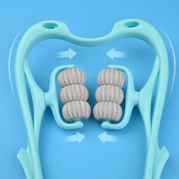 Multifunctional Manual Six-wheel Neck Massager Massage Relieve Roller - Image 5