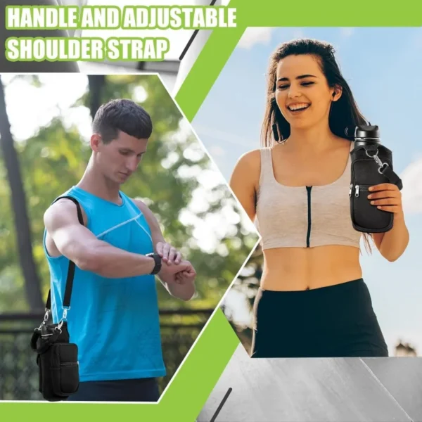 Magnetic Water Bottle Holder, Bottle Carrier Bag,phone pocket handle - Image 2
