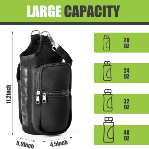 Magnetic Water Bottle Holder, Bottle Carrier Bag,phone pocket handle - Image 3